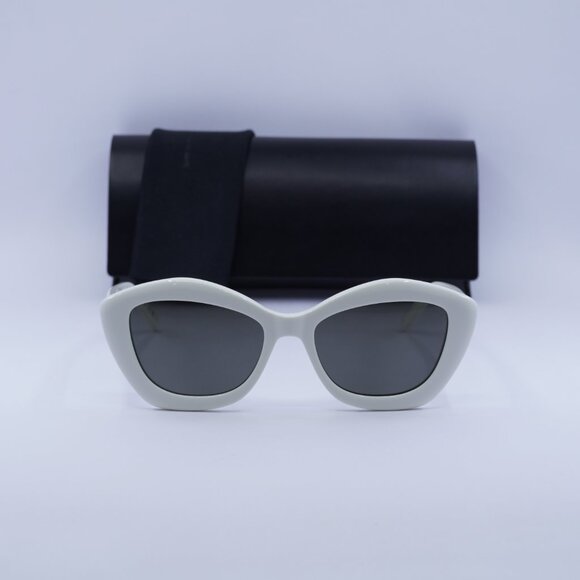 Saint Laurent SL68 004 Cat Eye Sunglasses - Ivory/Grey main image 7